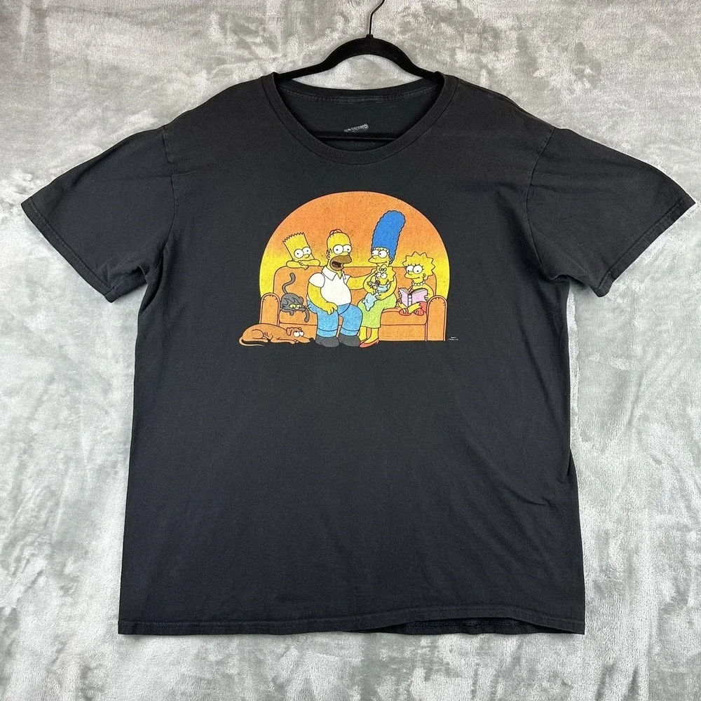 Simpsons T-Shirt Men's L / XL Black Family Couch